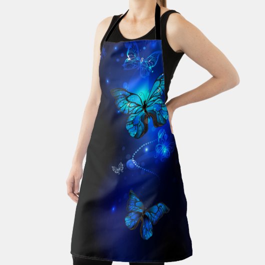 Tablier Morpho Butterfly in the Dark Background (Insitu)
