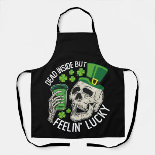 Tablier Mort à l'intérieur mais sentant Lucky Skull St Pat