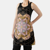 Tablier Mosaic Mandala Fleur Jaune Bleu et Noir (Insitu)