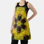 Tablier Mosaic Mandala Fleur jaune vert rouge et noir (Insitu)