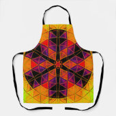 Tablier Mosaic Mandala Fleur Rouge violet et orange (Recto)