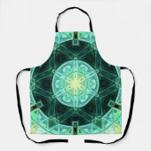 Tablier Mosaic Mandala Turquoise et jaune (Recto)