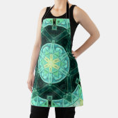 Tablier Mosaic Mandala Turquoise et jaune (Insitu)