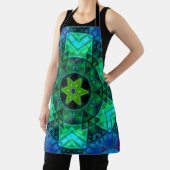 Tablier Mosaic Mandala Vert et Bleu (Insitu)