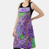 Tablier Mosaïque d'Allium pourpre avec effets d'aquarelle (Insitu)