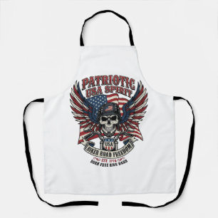 Tablier Motard Patriotique Crâne Motard Route Liberté Patr