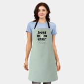 Tablier Mother's Day Best Mom Ever Sage Green Apron (Porté)