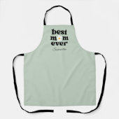 Tablier Mother's Day Best Mom Ever Sage Green Apron (Recto)