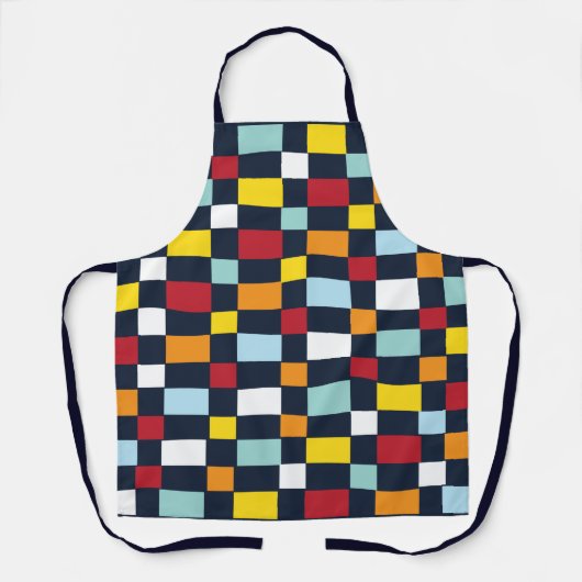 Tablier Motif à damier coloré (Recto)