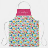 Tablier Motif à fleurs d'art populaire 2 (Recto)