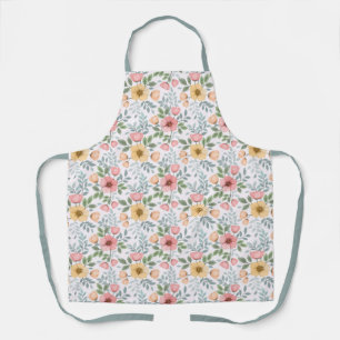 Tablier Motif à fleurs de couleur douce