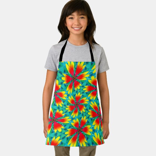 Tablier Motif à fleurs orange jaune (Insitu)