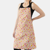 Tablier Motif à fleurs rose et jaune (Insitu)