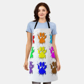 Tablier Motif à mâchoires pour chien d'encre (Porté)