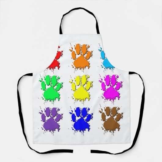 Tablier Motif à mâchoires pour chien d'encre (Recto)