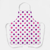 Tablier Motif à pois blanc violet rose (Recto)