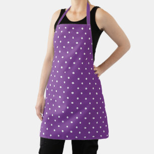 Tablier Motif à pois fond violet sans couture