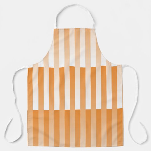 Tablier Motif à rayures blanches orange (Recto)