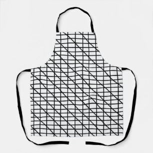 Tablier Motif à rayures noir et blanc