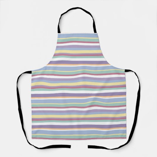Tablier Motif à rayures pastel (Recto)