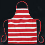 Tablier Motif à rayures rouges et blanches<br><div class="desc">Un motif à rayures rouges et blanches se compose d'alternances de bandes horizontales de couleurs rouges et blanches, créant un design visuellement frappant et classique souvent associé aux drapeaux, sucres de canne et thèmes de Noël. Ce motif intemporel évoque un sens de l'audace et de la simplicité.</div>