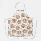 Tablier Motif à tarte aux fruits personnalisé, texte perso (Recto)