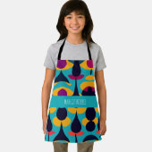 Tablier Motif Abstrait bleu Jaune (Insitu)