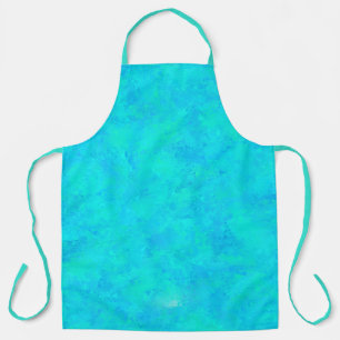 Tablier Motif Abstrait Bleu Turquoise