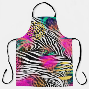 Tablier Motif abstrait coloré avec zebra textureabstra