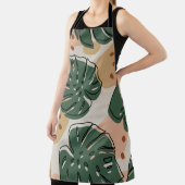 Tablier Motif Abstrait de boho monstera. PA moderne sans s (Insitu)