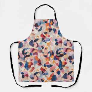 Tablier Motif abstrait de corail marine organique aquarell