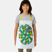 Tablier Motif Abstrait de fleurs vertes (Insitu)