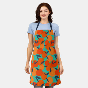 Tablier Motif Abstrait de fruits orange