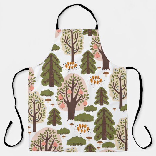 Tablier Motif Abstrait de la forêt d'automne (Recto)
