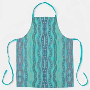 Tablier Motif abstrait de verre de plage dichroïque givré
