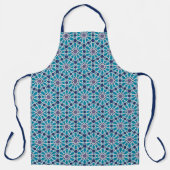 Tablier Motif Abstrait En Bleu Et Gris (Recto)