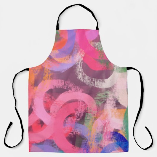 Tablier Motif abstrait fait main. Art moderne (Recto)