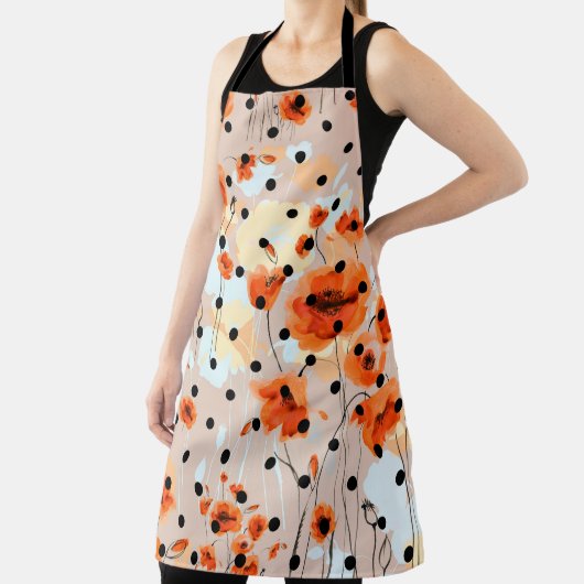 Tablier Motif Abstrait fleuri sans soudure avec pâté de ca (Insitu)