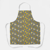 Tablier motif Abstrait jaune et gris (Recto)