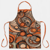 Tablier Motif Abstrait moderne Peach Orange (Recto)