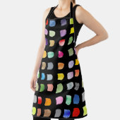 Tablier Motif Abstrait Noir (Insitu)