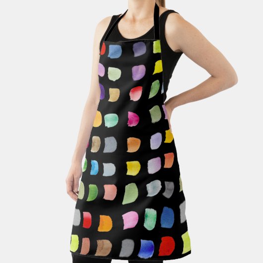 Tablier Motif Abstrait Noir (Insitu)