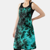 Tablier Motif Abstrait noir vert fractal (Insitu)