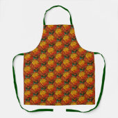 Tablier Motif Abstrait orange jaune vert (Recto)