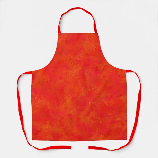 Tablier Motif abstrait orange rouge (Recto)