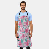 Tablier Motif Abstrait Pastel Pink (Porté)