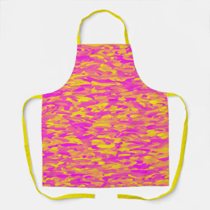 Tablier Motif Abstrait rose jaune orange