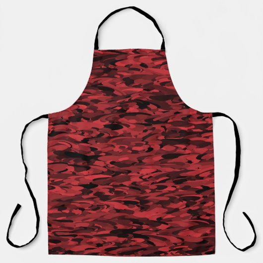 Tablier Motif Abstrait Rouge Noir (Recto)