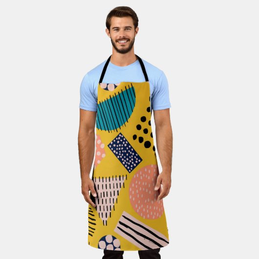 Tablier motif Abstrait transparent avec différentes formes (Porté)