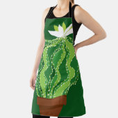 Tablier motif Abstrait vert cactus transparent (Insitu)